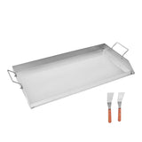 Stainless Steel Griddle, 32x16 inch Universal Flat Top Rectangular Plate, Gas Grill Griddle for BBQ V952-DCJPBXG3217INLUP8V0