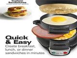 Electric Burger & Sandwich Maker for Home, Non-Stick Dual Heating Plates, Quick Breakfast Grill for V1341-ZY-M22LX289-GREY