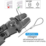 Wire Rope Crimping Tool Kit, with Stainless Steel Cable 165 Ft , 100 Cable Ferrule V1366-AZ2-W-14349