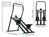 Centra Folding Stepper Machine Adjustable Height Home Gym Workout Full Body SP1071-BK-AU
