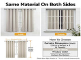Artiss Blockout Curtains 2X 132x160cm Thermal Insulated Eyelet Drapes Beige BC-MATT-132X160-BG