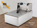 EuroChef Commercial Electric Deep Fryer Frying Basket Chip Cooker Fry Scoop V219-FRYER-1TANK