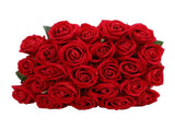50pcs Artificial Roses Realistic Real Looking Long Stem Fake Roses for DIY Wedding Bouquets V1294-YM0901-3115240075711