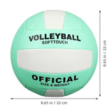 2pcs Volleyball Practice Light Green PU Stability for Players Indoor Games V1369-AZ3-W-18584