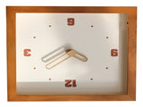 Wall Clock Battery Powered Fashionable Square Minimalist Wooden Clock Silent Modern Clock Decorative V1294-YM0901-3115240110812