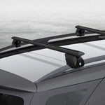 Universal Car Roof Racks Pod Aluminium Cross Bars Upgraded Holder 126cm Black CAR-RFBAR-7888-135-BK