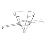 Deep Fryer Oil Filter Stand 9.3 Inch 304 Stainless Steel Fryer Oil Filter Cone Holder Rack with V1294-YM0901-3118250114811