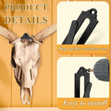 12-Piece Skull Wall Hook Set - Black Steel Hook for Decoration - Includes Mounting Kit V1188-ZXY-131-269