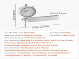 Dial Test Indicator with Metal Base, 0.03 mm Accuracy, 0-25.4mm Range, Easy to Read Large Dial, V952-NJCLGJGJDBFB6AWQ1001V0