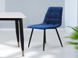 Levede 4x Dining Chairs Kitchen Velvet Blue CH1057-FL-4-BLX2