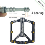 Lightweight Universal Mountain Bike Pedals for BMX Road Wide 4 bearings Riding Pedal V1370-AZ4-12639