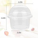 25Pcs Clear Dessert,QZS Plastic Containers with Lids for Ice Cream,8oz Disposable Clear Plastic V1189-WXFWAL-20260319-00132