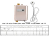 3800W Mini Electric Tankless Instant Hot Water Heater Bathroom Kitchen Washing Golden V1294-YM0901-JY15620-03