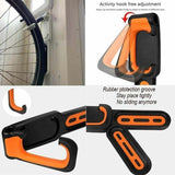 Bicycle Rack, Wall-Mounted Bicycle Rack with Rubber Coating, for 2 Bicycles, Wall-Mounted Bicycle V1237-ZY-715-026