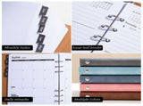Refillable 2026 Weekly Planner 6 Rings Leather Binder Academic Journal with Dated Pages For Daily V1192-AZ-W-23283