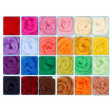 Needle Felting Set, 24 Colors Wool Carded Fleece Felting, Complete Needle Felting V1237-ZY-203-5444