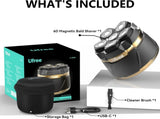 6D Magnetic Bald Shaver for Men Cordless Rechargeable Electric Head Shaver with LED Display, IPX6 V1107-CS-LTDDTXD