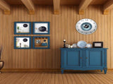 Pupil Core Sight View Ophthalmology Silent Wall Clock Battery Operated Quartz 12inch All Seeing V1192-AZ-W-13815
