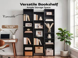 Artiss Bookshelf Display Shelves CD DVD Storage Rack Tall Bookcase Black FUR-S-CD-SHELF-BK