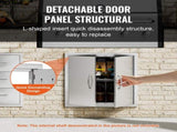 BBQ Access Door, 610x610 mm Double Outdoor Kitchen Door, Stainless Steel Flush Mount Door, Double V952-SMMBSCJMYS245LWS1V0