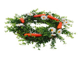 Carrot Plant Wreath Spring Summer Green Leaf Flower Artificial Wreath for Holiday Wall Decoration V1294-YM0901-3115250001411