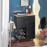 Kitchen Trolley Bottle Rack Drawer Cabinet V178-64084