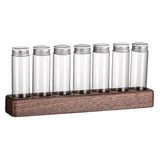 Worgeous Coffee Bean Tube Dispenser with Wood Rack for Home Use Clear Glass Bottles and Sealed V1189-LWWAL-20260327-03497