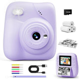 48MP Kids Digital Camera with Instant Print, 1080p FHD, 10x Zoom, 32GB Memory Card, 3-inch Screen, V1188-MS-325-0019