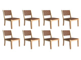 Levede Dining Chairs Accent Chair Lounge x8 CH1100-2-BRX4