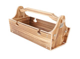 Wooden Folding Picnic Basket Table Outdoor Portable 2 in 1 Vintage with Wine Glass Holder Charcoal V1294-YM0901-3111250046512