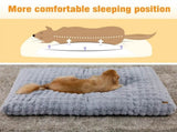 Plush Pet Bed with Non Slip Base and Removable Cover V767-P-XD1836-XL-GY