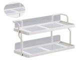 Countertop Shelf Organizer Carbon Steel 2 Tier Multifunctional Kitchen Spice Rack for Bedroom V1294-YM0710-3117230286611