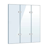3 Fold Chrome Folding Bath Shower Screen Door Panel 1300mm x 1400mm V63-831501