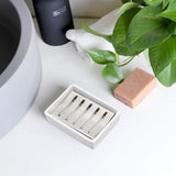 Ceramic Soap Dish Holder, Double Layer Self-Draining Stainless Steel Soap Tray for Bathroom, Easy V1237-ZY00B07ZF7WYF8