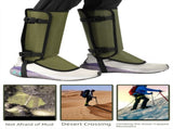 Black Outdoor Waterproof Leg Gaiters - Anti-Snake Bite & Scratch Protection Boot Covers - Breathable V888-ELOSUNG36660