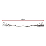 120cm Chrome Olympic EZ Curl Bar Weightlifting Barbell for Home Gym Training V63-770285