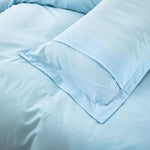 100% cotton Premium Doona Duvet Quilt Cover Set with Soft Pillowcases - Aqua-King V745-AQ023418K3