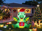 Jingle Jollys Christmas Inflatable Dragon 1.8M Height LED Outdoor Decorations Illuminated XMAS-INF-GRAGON-6FT