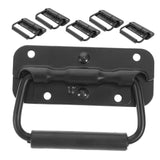 6Pcs Spring Loaded Metal Handles Heavy Duty Black Cabinet Door Pull Handles V1192-AZ-W-27021