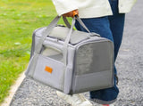 Foldable Soft-Sided Pet Carrier for Travel - Fits Cats & Small Dogs Under 6kg, with Removable Plush V888-ELOSUNG35854
