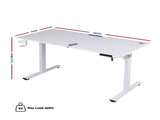 Artiss Electric Standing Desk Height Adjustable Gaming Desk Home Office 140cm HASD-ET156E-GAME-WH-AB