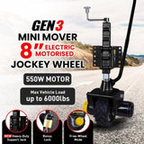 Gen3 Mini Mover 12V 550W Electric Motorised Jockey Wheel - Black NT0405-XG3-BK