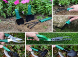 Potted Plant Pruning Shovel Kit Garden Planting Weeding Set Bonsai Trimming Garden Tools Green 10 V1294-YM0512-3111220287911