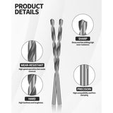 50 PCS 1/8 Inch Drywall Bit,Spiral Saw Tip Cutting Bits Tools with Box, Guide Point Cutting Bits for V1192-AZ-W-20886