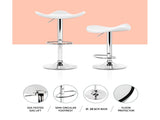 Artiss 4x Bar Stools Leather Gas Lift Chair White BA-K-1001-WHX4