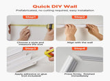 Wall Molding 3 Pack, Wainscoting Panels Kit, Lightweight Paintable Polystyrene, Easy to Install, V952-QMSTJBYXTGGZTSDCK001V0