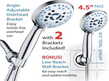 AquaCare High Pressure 8-mode Handheld Shower Head - Anti-clog Nozzles, Built-in Power Wash to Clean V1258-DP02-WO-683