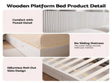 Artiss King Single Bed Frame with Storage, 4 Drawers, USB and Night Light White WBED-F-TAMBUR-KS-WH-ABC