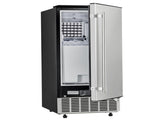 Undercounter Built-in Ice Maker, 80 Lbs/Day Under Counter Ice Maker Machine with Reversible Door V952-SNQRSZBJ80LBQY0EFV3