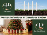 Jingle Jollys 3m Solar Christmas Fence Lights Outdoor Garden Path Decor Warm White 8pc XMAS-MOT-FENCE-GD